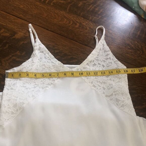 NEW Storia White Ruffled Tiered Slip Dress Sz S NWT Soft Girl, Romantic, Y2K - Picture 10 of 13